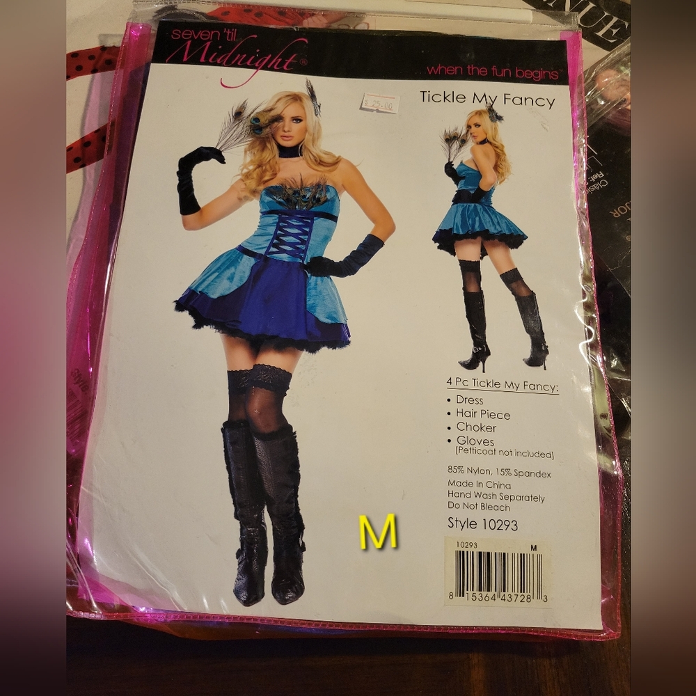 Seven 'til Midnight Blue and Black Party Costume Set Size Medium